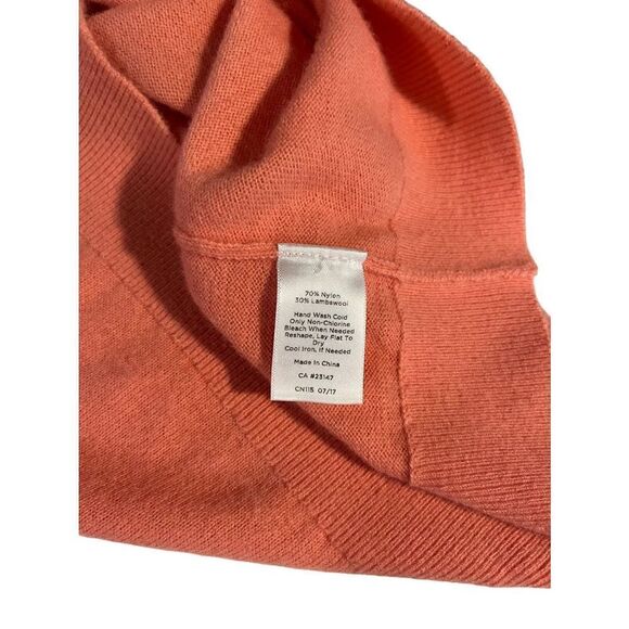 Talbots orange crew neck long sleeve wool blend sweater - S - Picture 4 of 8